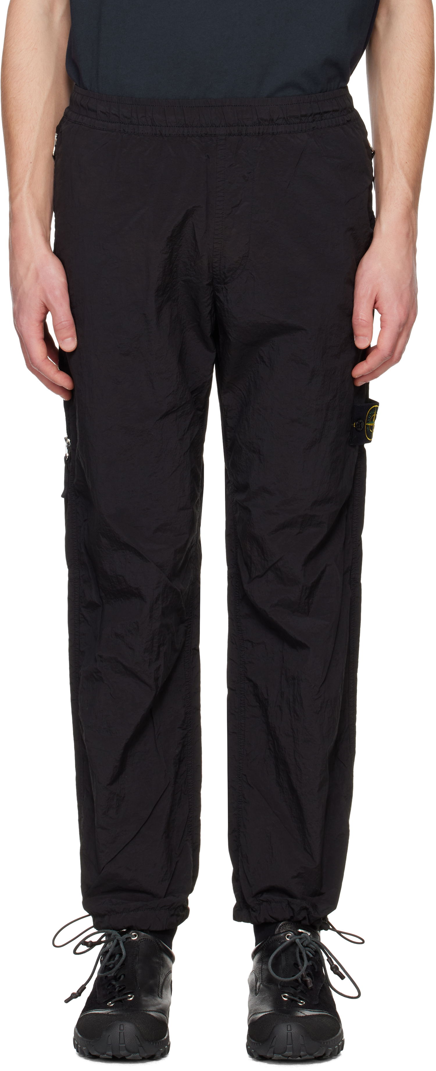 Joggingbukser Stone Island Stone Island Regenerated Nylon Metal ECONYL Sweatpants Sort | K1S15 3100005 S0019, 0