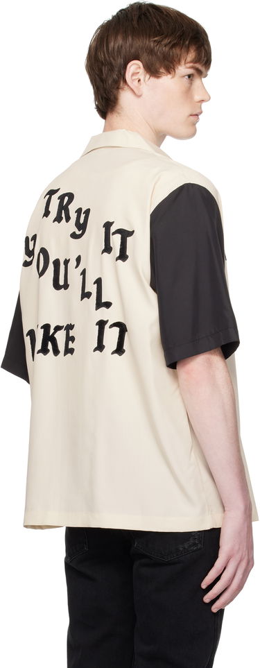 Skjorte AMIRI AMIRI 'Try It' Bowling Shirt Beige | AMSTCA1149, 2