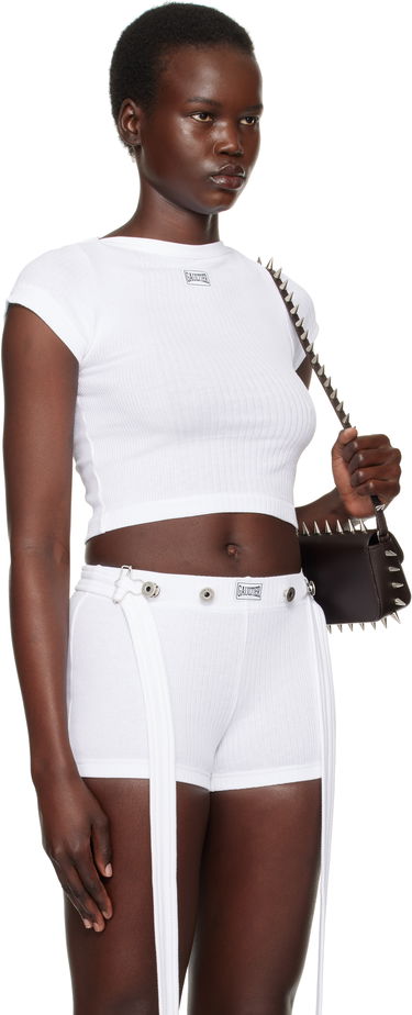 Crop top Jean Paul Gaultier Jean Paul Gaultier 'The Patch' Crop Top Hvid | 25/33-F-TS105P-J054-01, 1