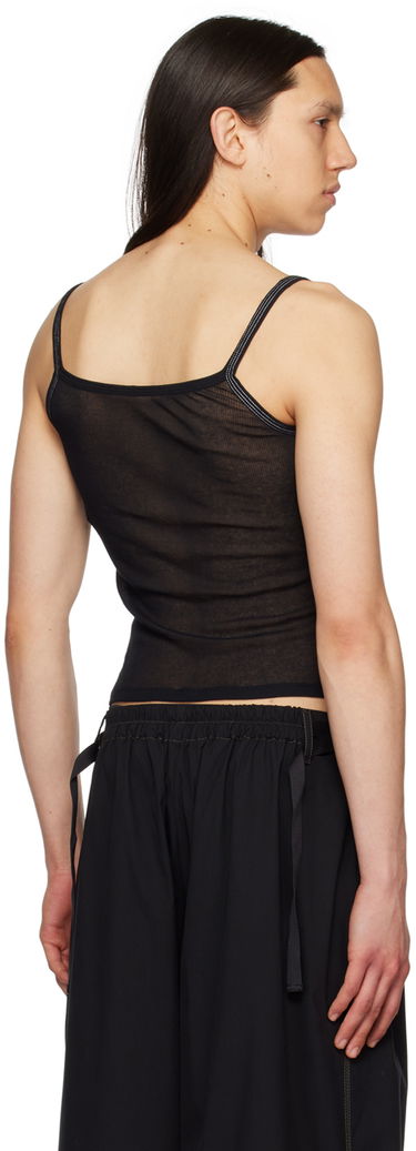 Tanktop Dion Lee Semi-Sheer Tank Top Sort | C3132S23, 2