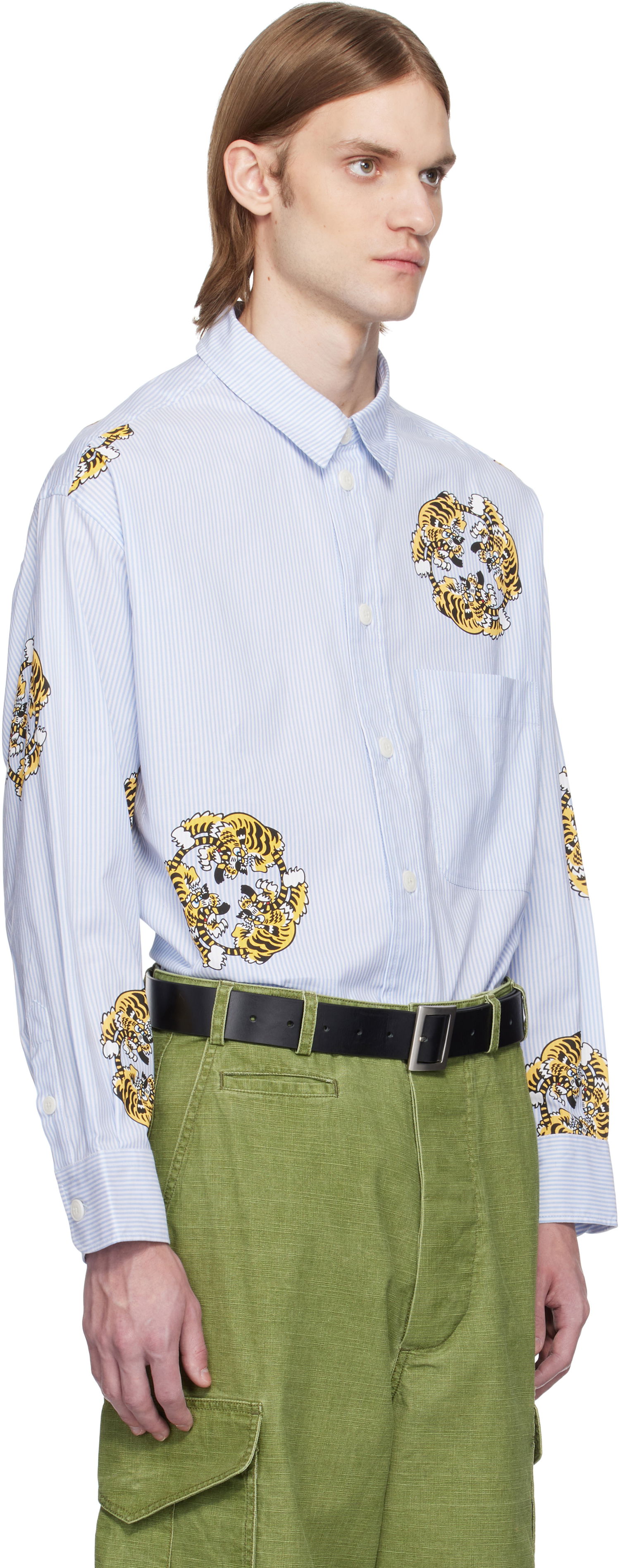 Skjorte KENZO Kenzo Paris VERDY Edition Oversized Shirt Blå | FF55CH5039A5, 1