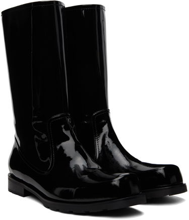 Tøj We11done We11done Enamel Combat Boots Sort | WD-AO3-22-453-M-BK, 3