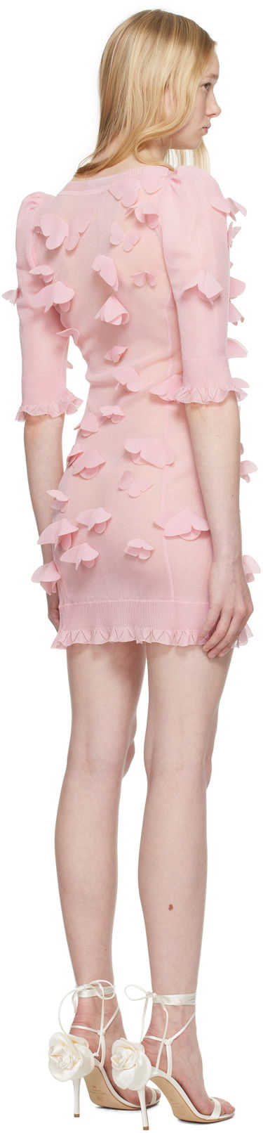 Kjole Coperni Coperni Knitted Butterfly Mini Dress Lyserød | COPML143Y3015, 2