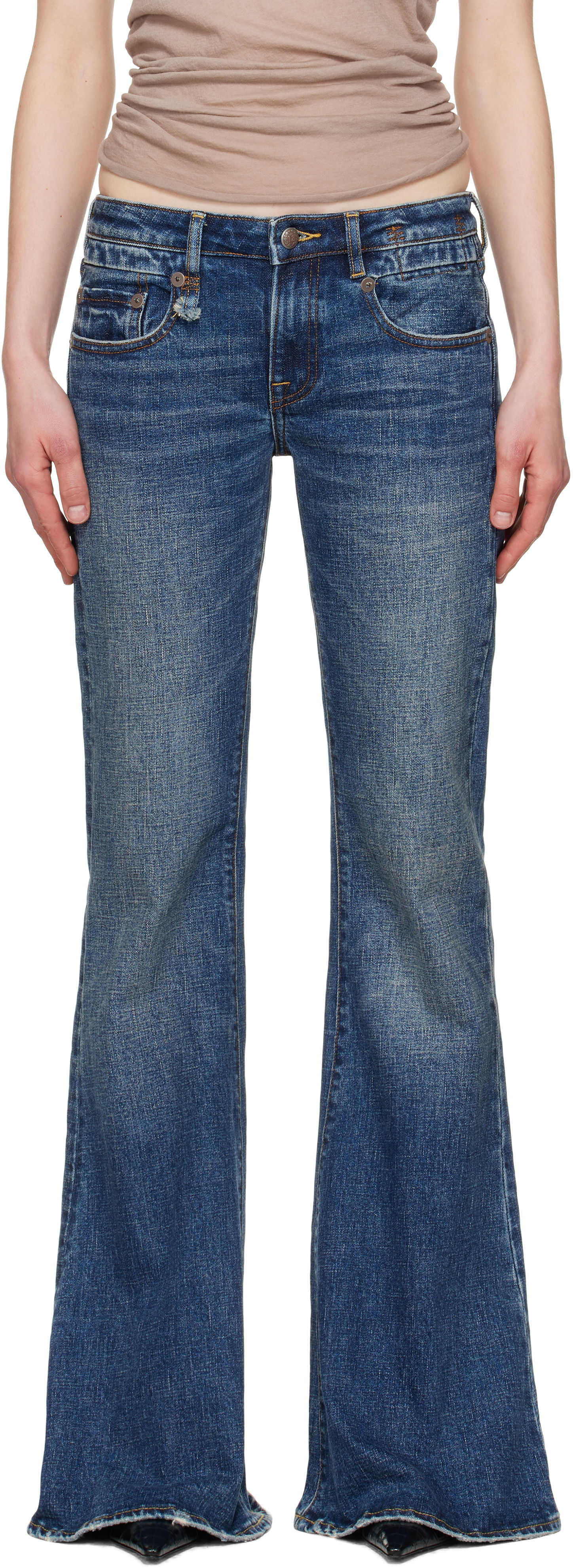 Jeans R13 R13 Overflow Boy Flare Jeans Blå | R13WD142-D275A, 0