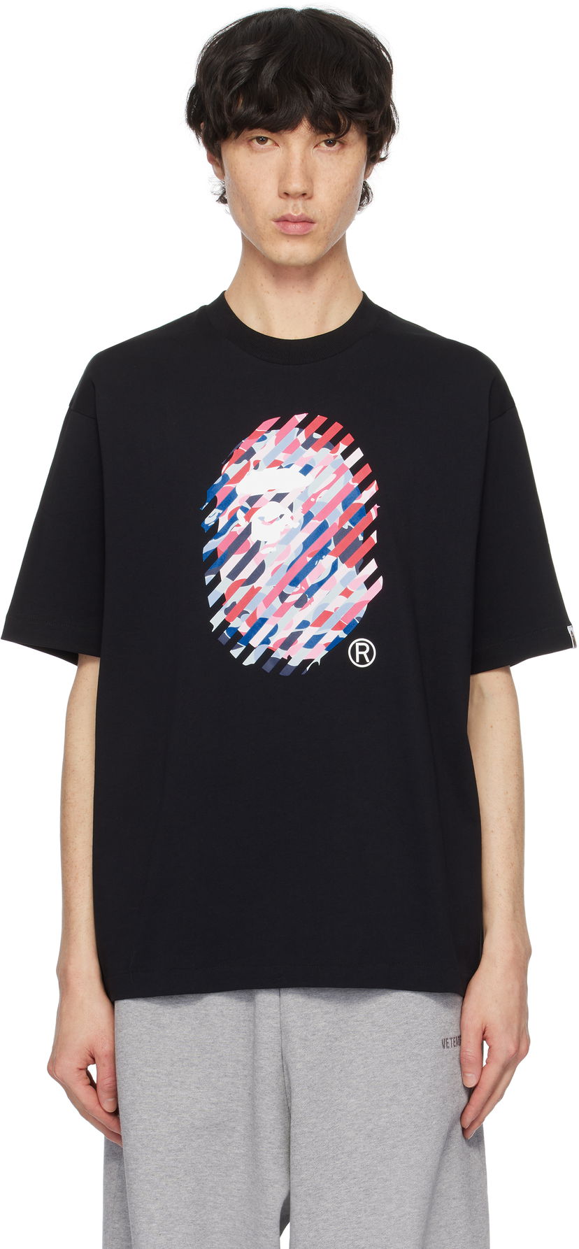 T-shirt BAPE Camo Illusion Ape Head Relaxed Fit T-shirt Sort | 001TEK801344M