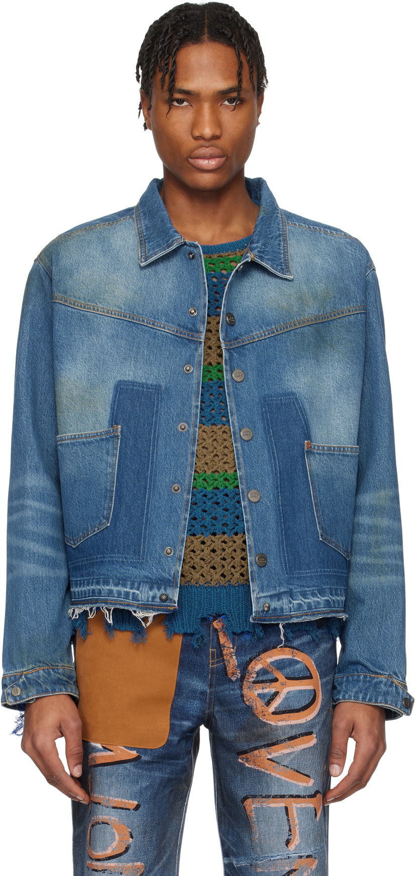 Jakke Andersson Bell Andersson Bell Rodeo Motorcycle Denim Jacket Blå | awa676m