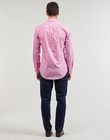 Skjorte Polo by Ralph Lauren Long sleeved Shirt Polo Ralph Lauren CHEMISE AJUSTEE SLIM FIT EN POPELINE RAYE Lyserød | 710929345003, 3