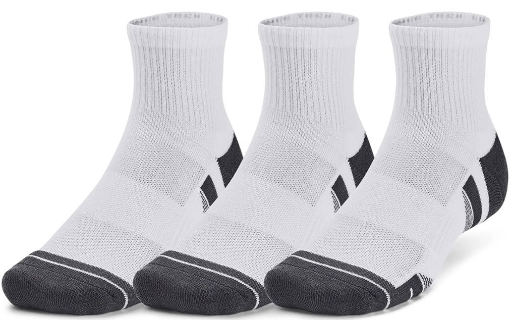 Sokker Under Armour Perfromance Tech Quarter Socks - 3 pack Hvid | 1379510-100, 0