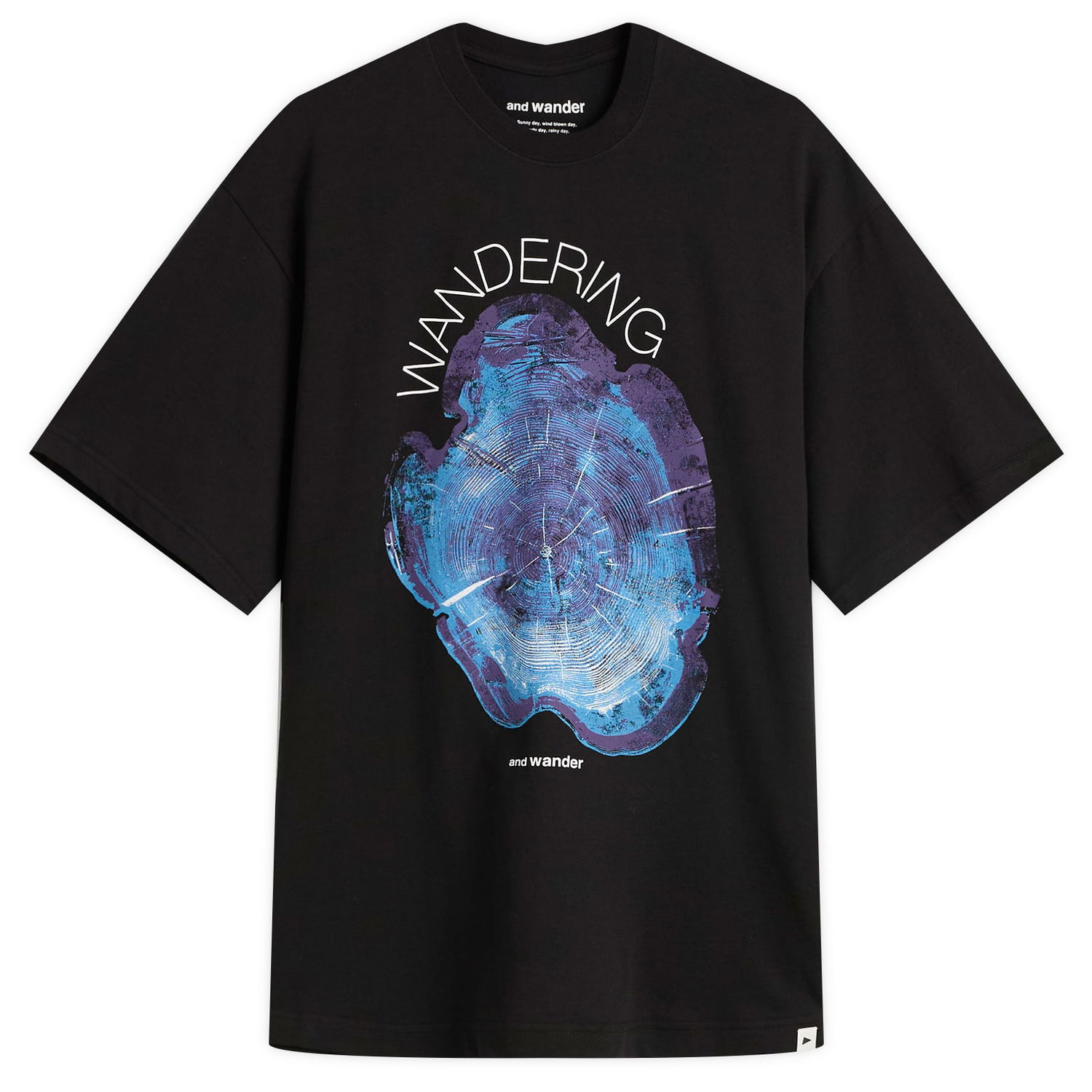 T-shirt and wander Wandering Printed T-Shirt Sort | 5745284091-010, 1
