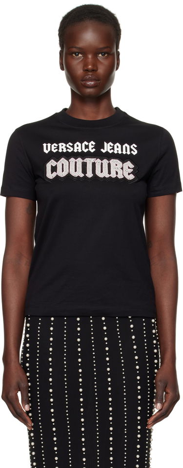 T-shirt Versace Gothic Logo T-Shirt Sort | E77HAHC02_ECJ01C, 0