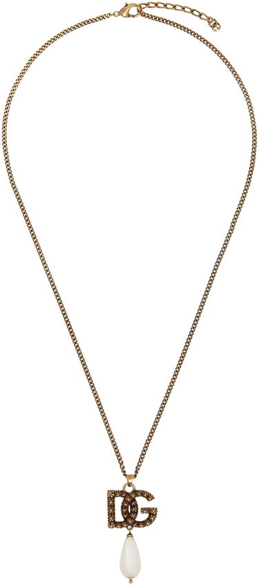Halskæde Dolce & Gabbana Dolce & Gabbana Pendant & Pearl Necklace Metalisk | WNQ6L1 W1111, 0