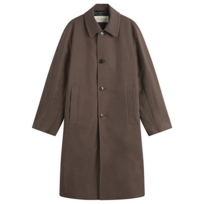 Frakker Dries Van Noten Dries Van Noten Water Repellent Double Faced Cotton Coat, Size Large Brun | 252-020243-2106-705