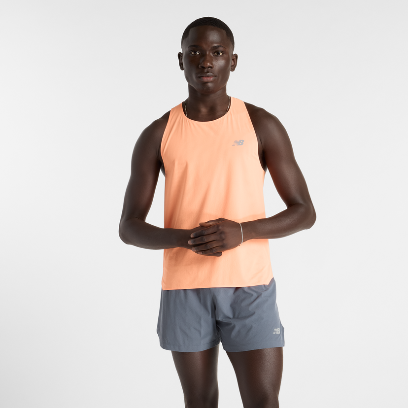 Tanktop New Balance Men's Tank Top Orange | NBMT51205HMO