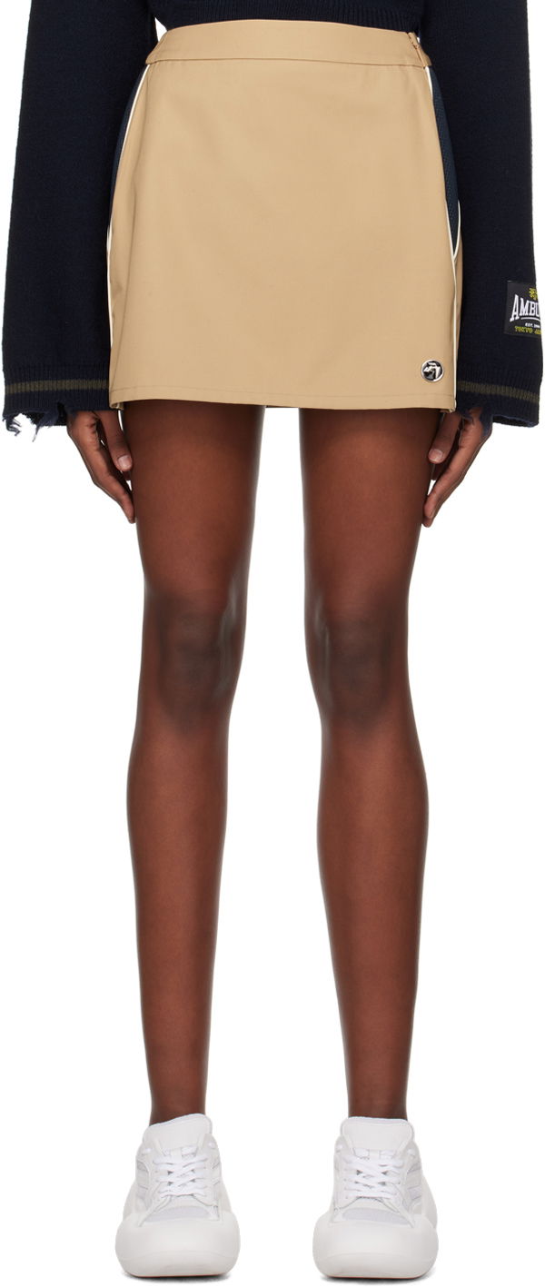 Nederdel Ambush Sponge Miniskirt Beige | BWCU003S24FAB0016200