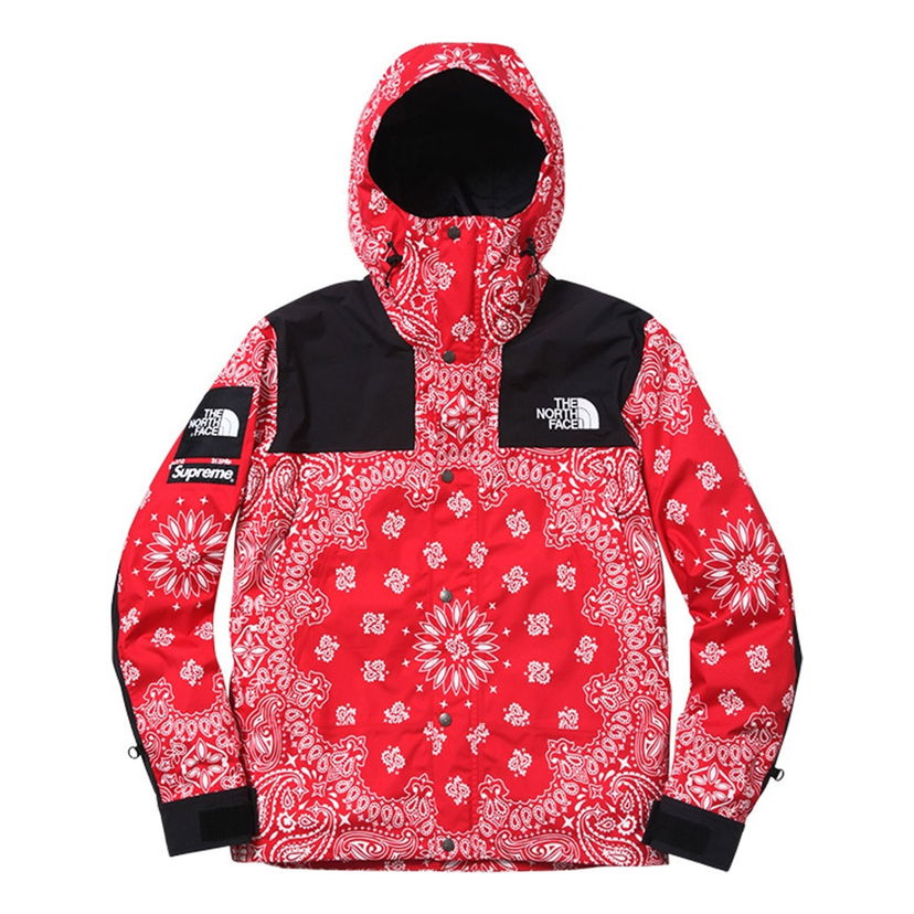 Parka Supreme Supreme x The North Face Bandana Mountain Jacket Rød | SUP-FW14-637