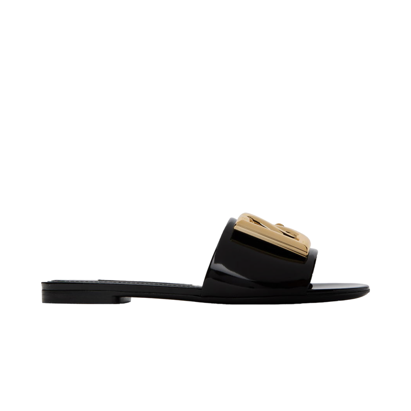 Sneakers og sko Dolce & Gabbana Black Logo Slides Sort | CQ0455 A1037