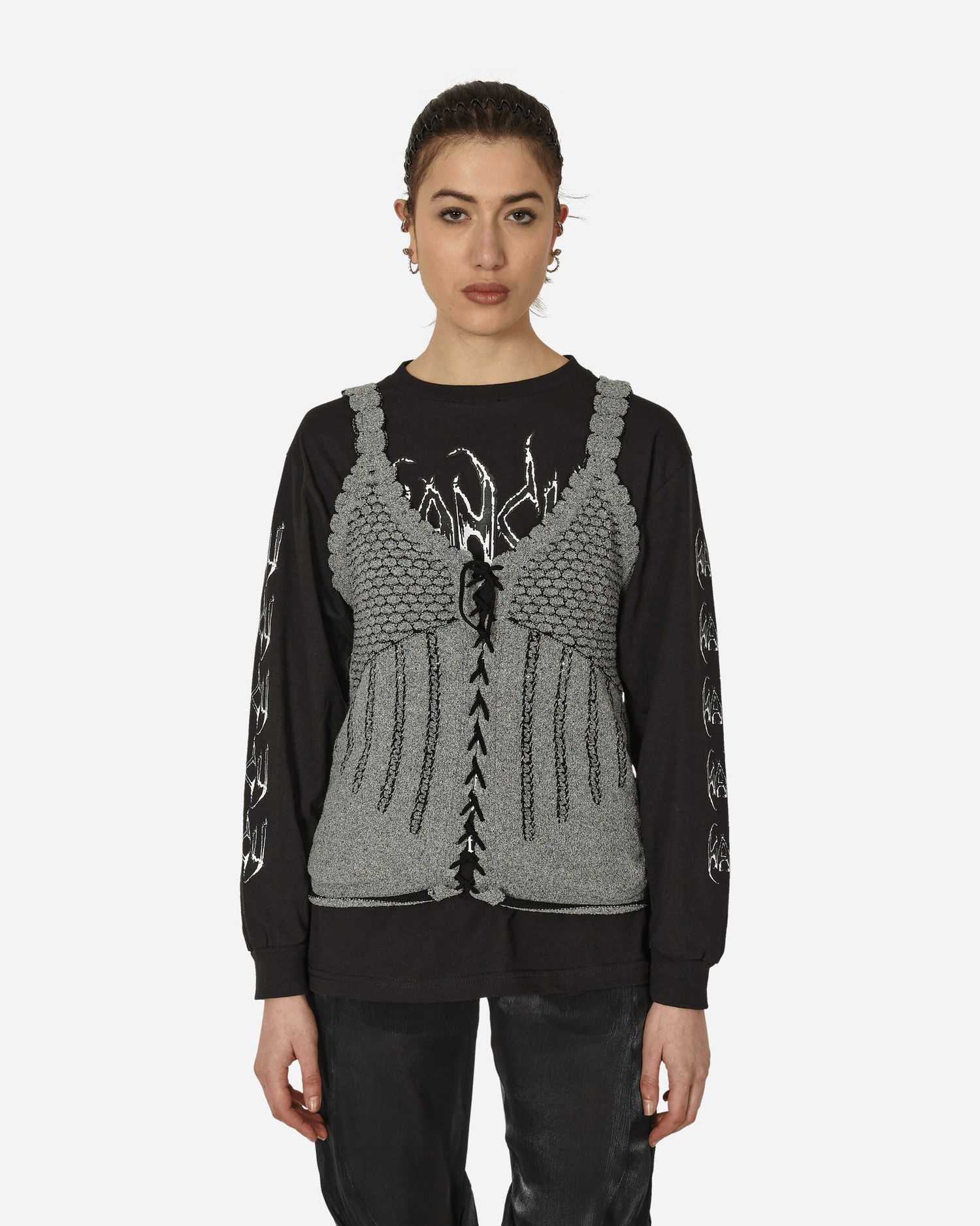 Sweater KIKO KOSTADINOV Urd Single Vest Midnight Black Grå | KKWSS24KN01-76 001, 1