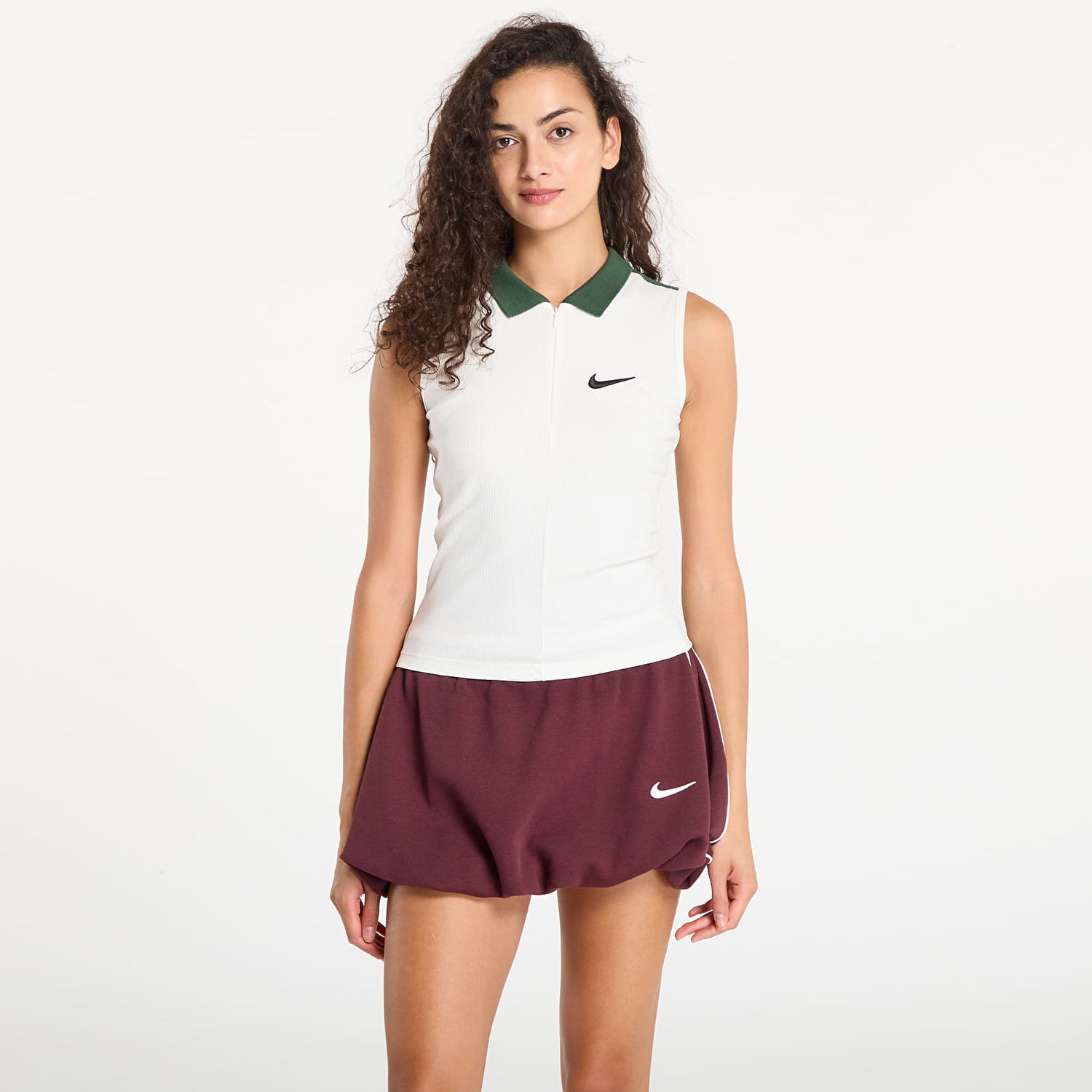 Tanktop Nike Fitted Tennis Tank Hvid | IO8899-133, 0