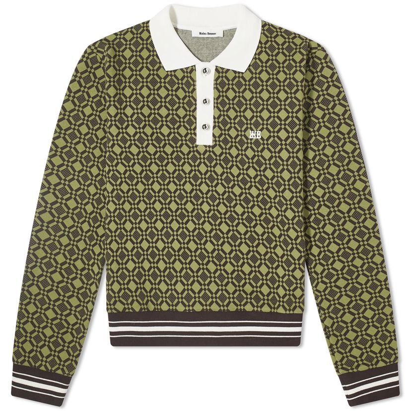 Sweatshirt Wales Bonner Power 1/4 Zip Top Grøn | WS24JE29-JE07-7800
