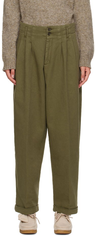 Bukser YMC YMC Keaton Pleated Trousers Grøn | Q4AZG, 0