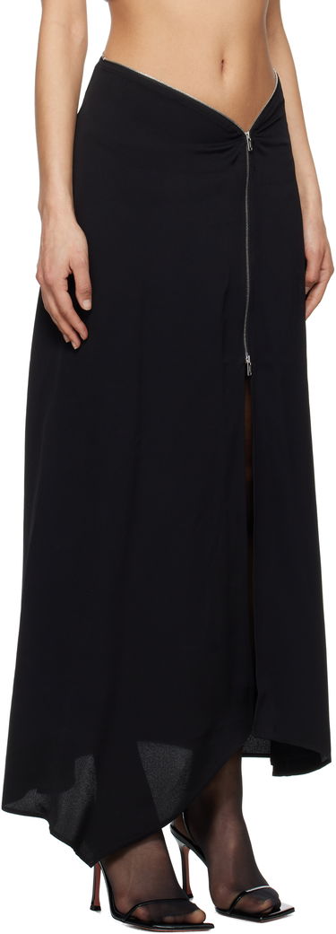 Nederdel Nanushka Nanushka Zella Maxi Asymmetrical Zip Skirt Sort | NW25RSSK19299, 1