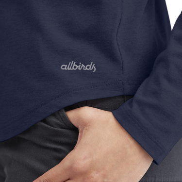 T-shirt Allbirds Merino Wool Long Sleeve T-Shirt, Size XS Mørkeblå | A12115W, 3