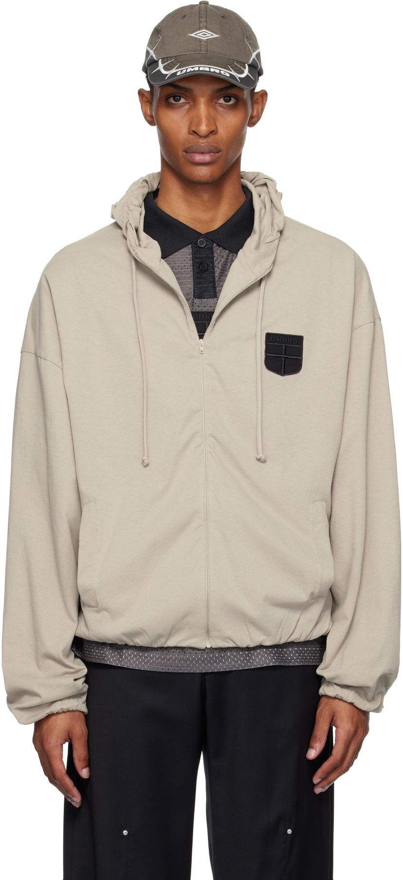 Sweatshirt Umbro Umbro Crest Jersey Hoodie Beige | UBMW0245JY61