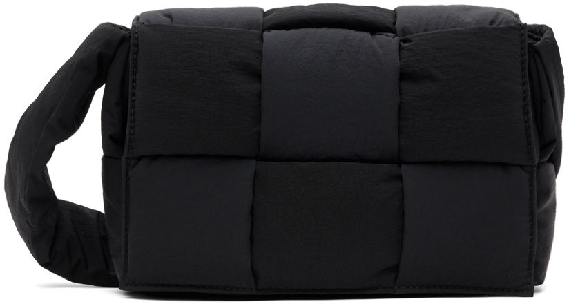 Skuldertaske Bottega Veneta Bottega Veneta Padded Cassette Messenger Bag Sort | 755182 VBO81