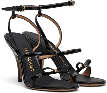Tilbehør FERRAGAMO Salvatore Ferragamo Strappy Vara Bow Heeled Sandals Sort | 782880, 3