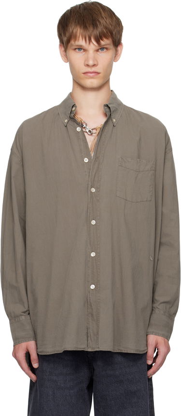 Skjorte OUR LEGACY Our Legacy Borrowed Button-Down Shirt Grøn | M4252BC, 0