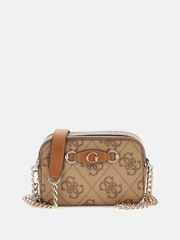 Håndtaske GUESS Izzy 4G Logo Mini Crossbody Bag Brun | HWOS8654140, 0