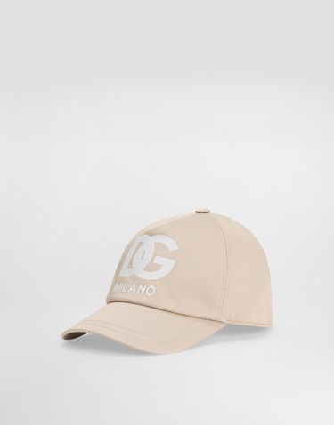 Kasket Dolce & Gabbana Dolce & Gabbana Gabardine Baseball Cap with DG Logo Beige | LB4H80G7O2WM0131, 0