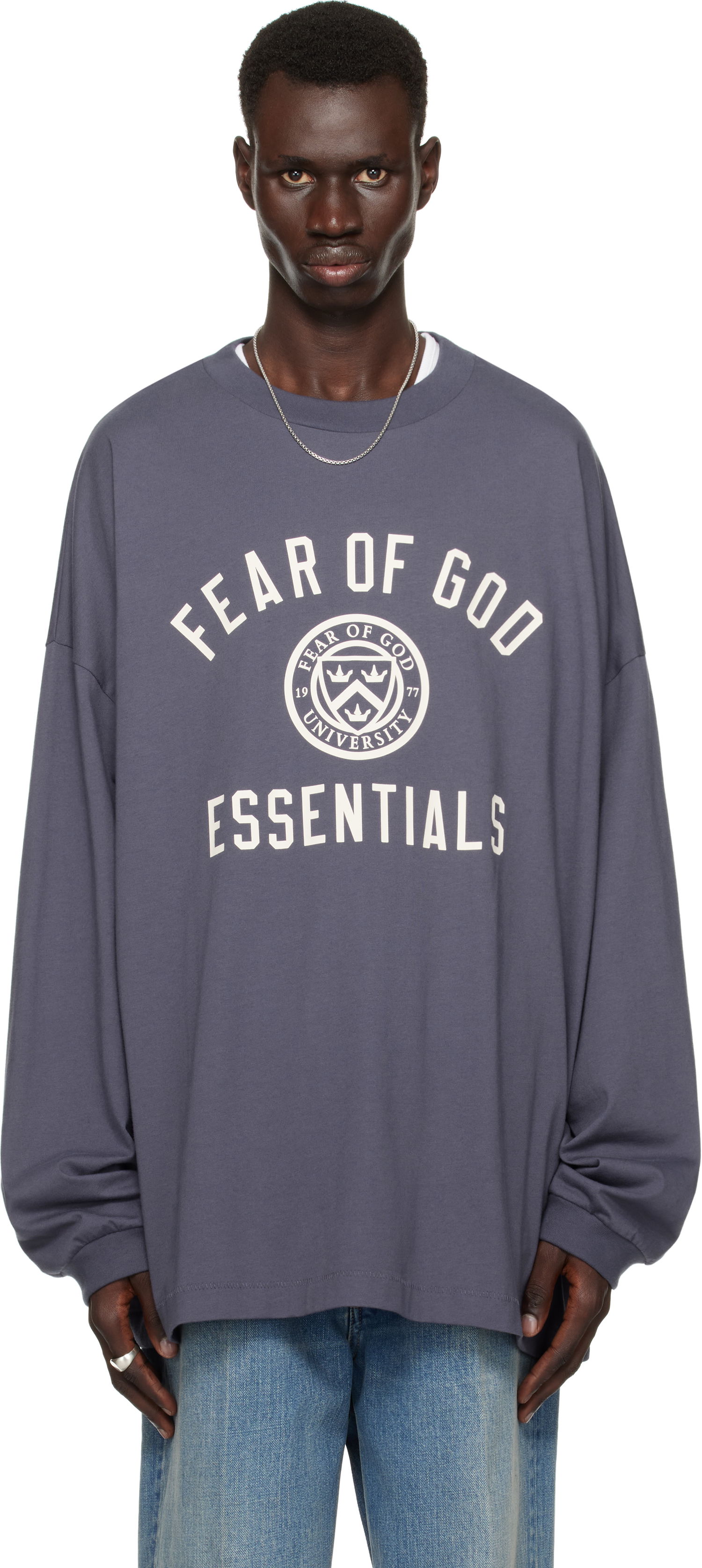 Sweatshirt Fear of God Fear of God ESSENTIALS Jersey Long Sleeve T-Shirt Lilla | 125HO244204F, 0