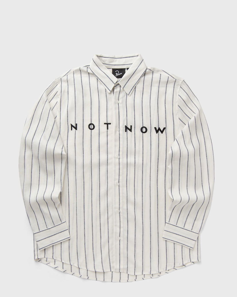 Skjorte By Parra PANGAIA Not Now Striped Shirt Hvid | 53435