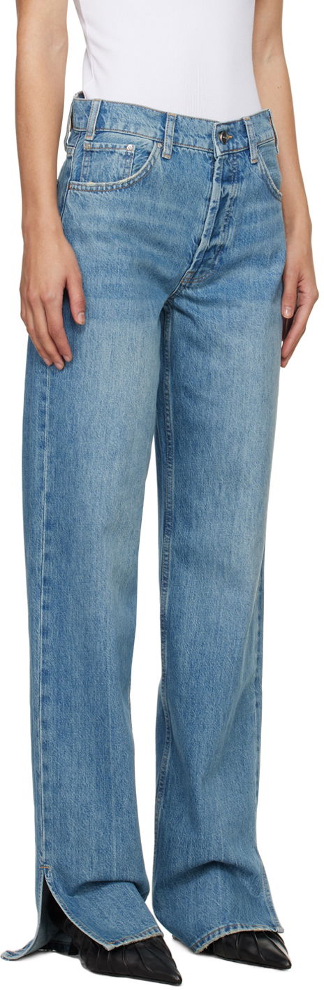 Jeans Anine Bing Anine Bing Roy Split Hem Jeans Blå | A-06-1113-477, 1