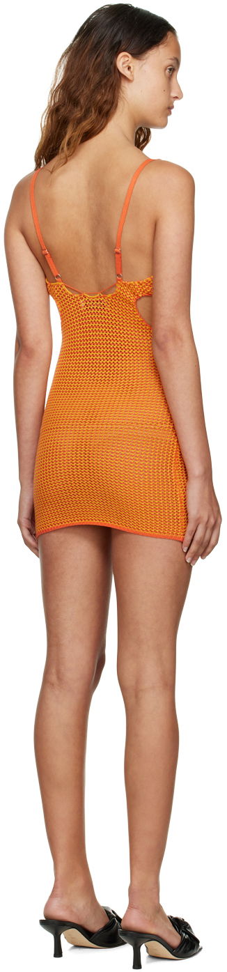 Kjole GUIZIO Guizio Knit Mini Dress Orange | MD 1, 2