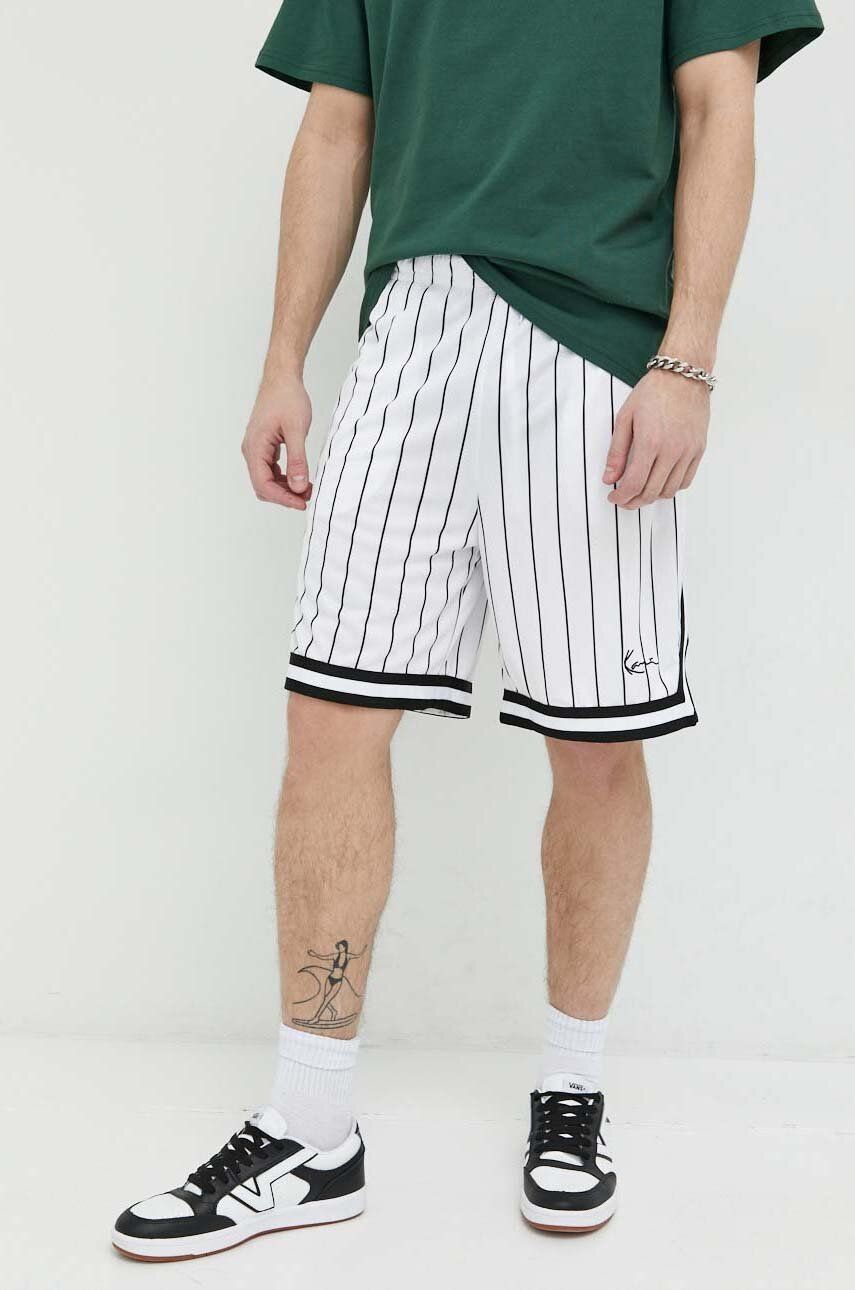 Shorts Karl Kani Small Signature Pinstripe Mesh Shorts Hvid | 6014921, 0
