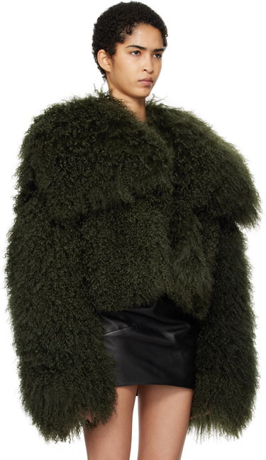 Jakke The Attico Attico Cropped Shearling Jacket Grøn | 250WCB00081 LBT044AA, 1