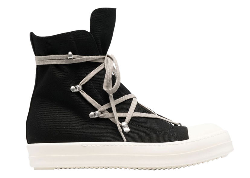 Sneakers og sko Rick Owens DRKSHDW Strobe Cotton Denim Hexa High Black Milk (W) Sort | DS02B4805 DQ 911