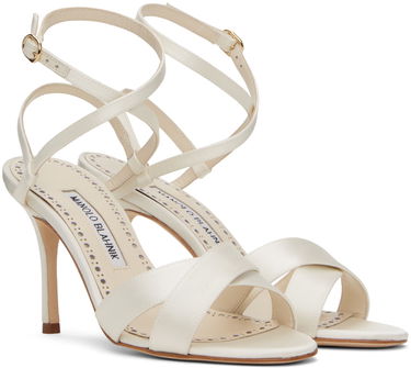 Tilbehør Manolo Blahnik Manolo Blahnik Tormenfa Heeled Sandals Hvid | 124-2486, 3