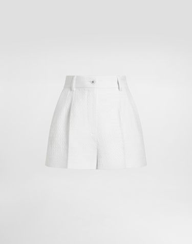 Shorts Dolce & Gabbana Dolce & Gabbana Stretch Mat Shorts Hvid | FTBVHTFU9AUW0001, 0