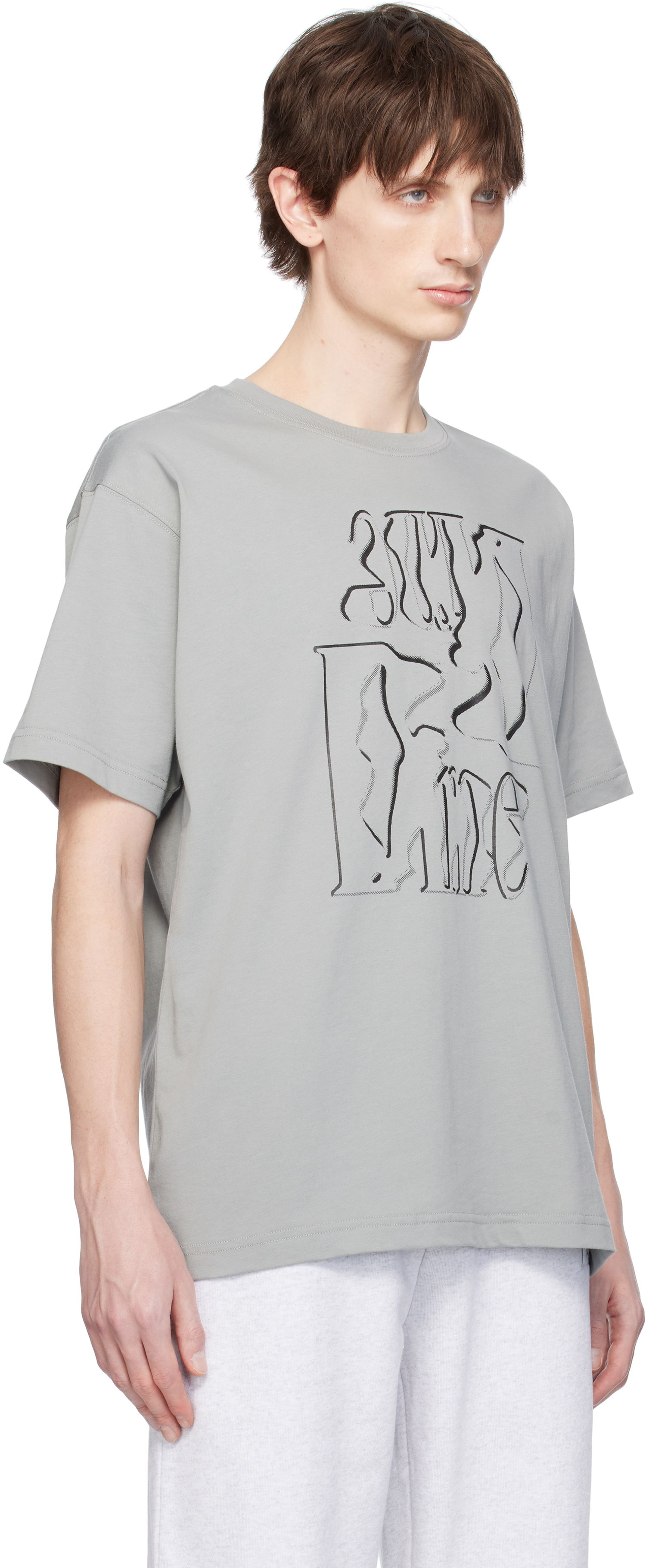 T-shirt Dime Dime Monogram T-Shirt Grå | DIMESP2560GRA, 1