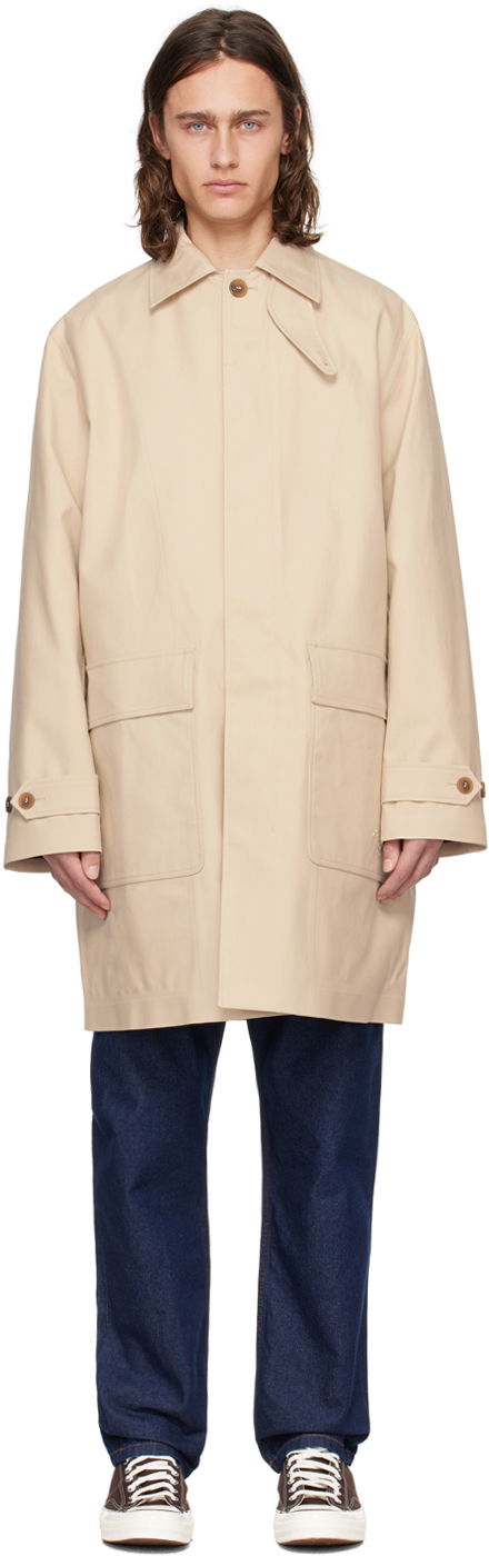 Trenchcoat MAISON KITSUNÉ Button Coat Beige | MM02205WM0024P218, 0