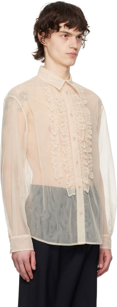 Skjorte Simone Rocha Simone Rocha Sheer Ruffle Bib Shirt Sort | 5241 0069, 4
