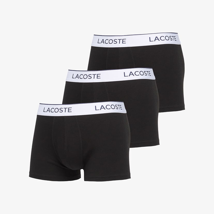 Boksere Lacoste Trunks Underwear 3-Pack Sort | 5H9002 031