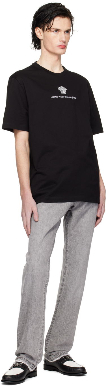 Jeans Versace Frayed Regular-Fit Jeans Grå | 1016106_1A11098, 3