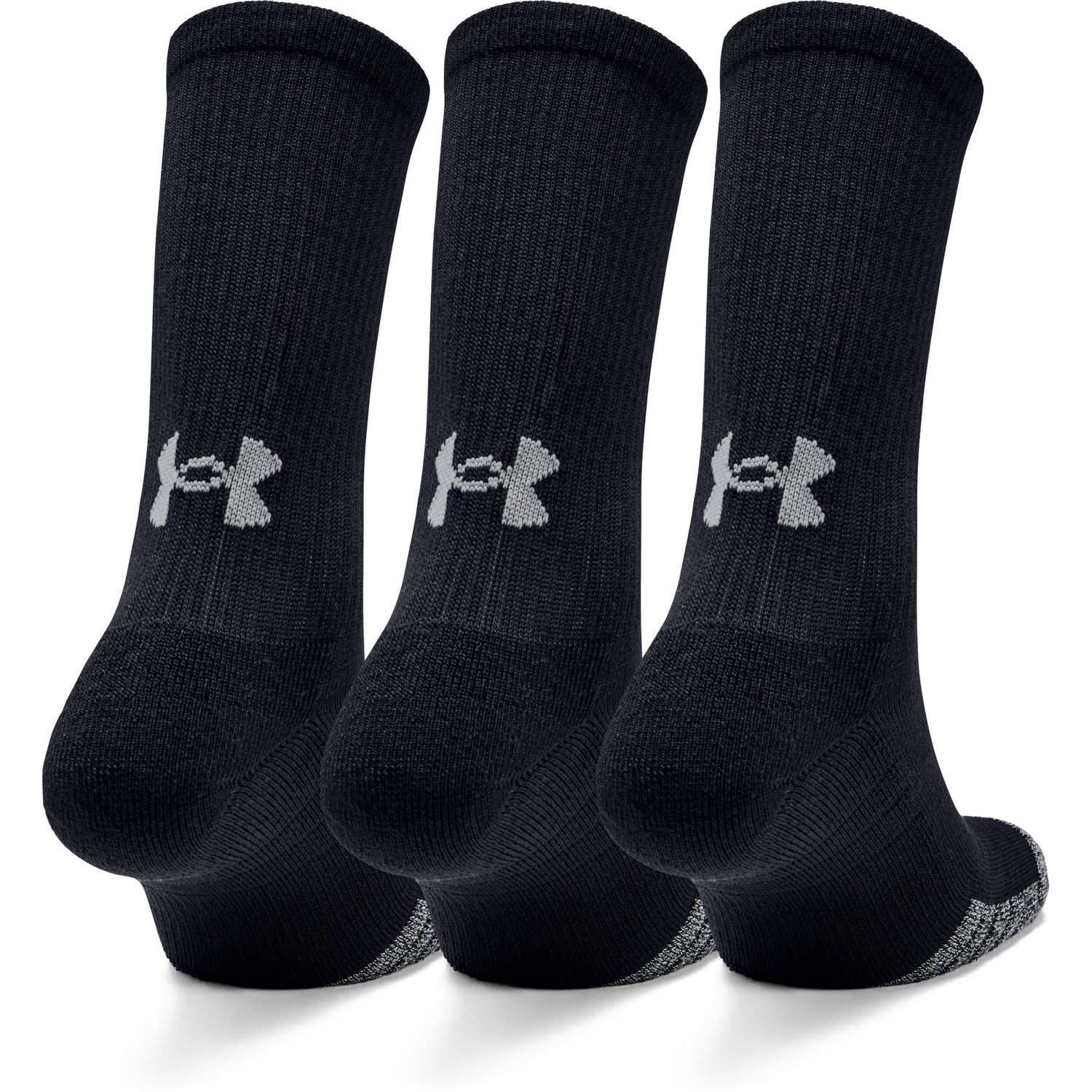 Sokker Under Armour HeatGear Crew 3-pack Sort | 1346751-001, 0