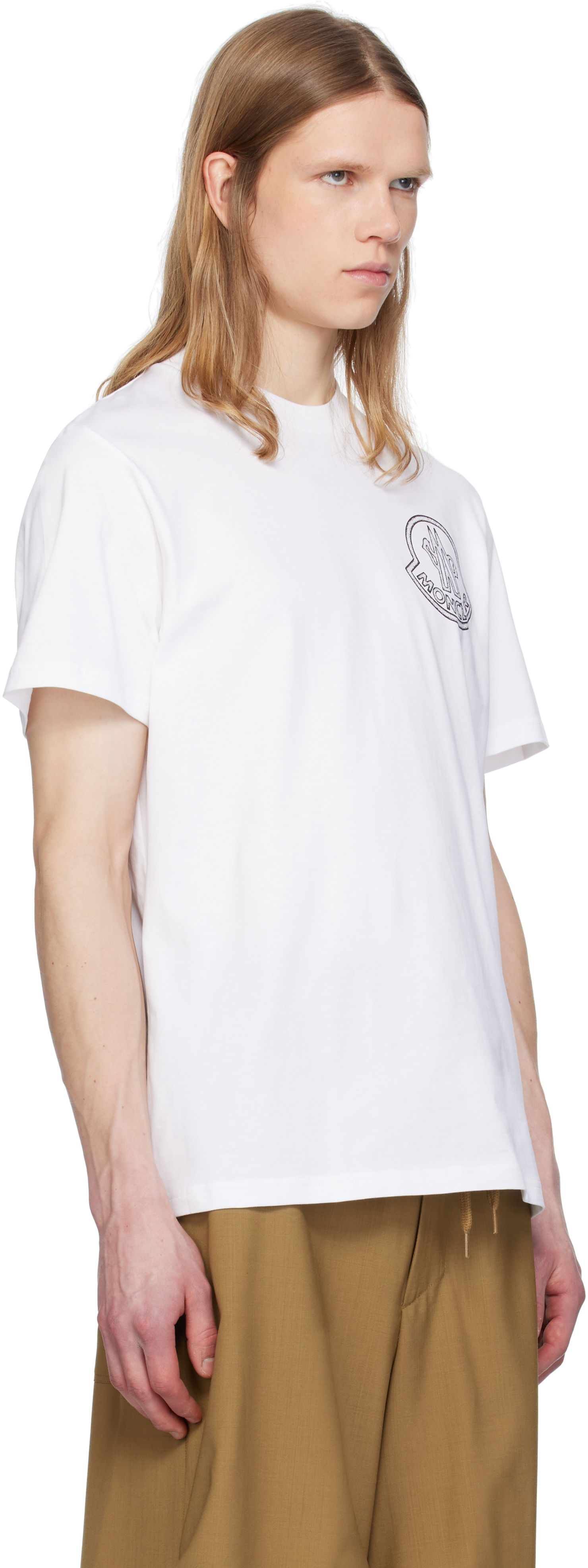 T-shirt Moncler Moncler Archivio Creativo T-Shirt Hvid | K10918C0005689AJS, 1