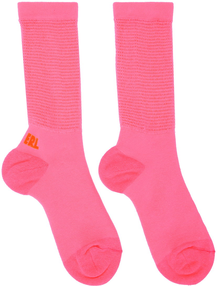 Sokker ERL ERL Open Knit Socks Lyserød | ERL06K009