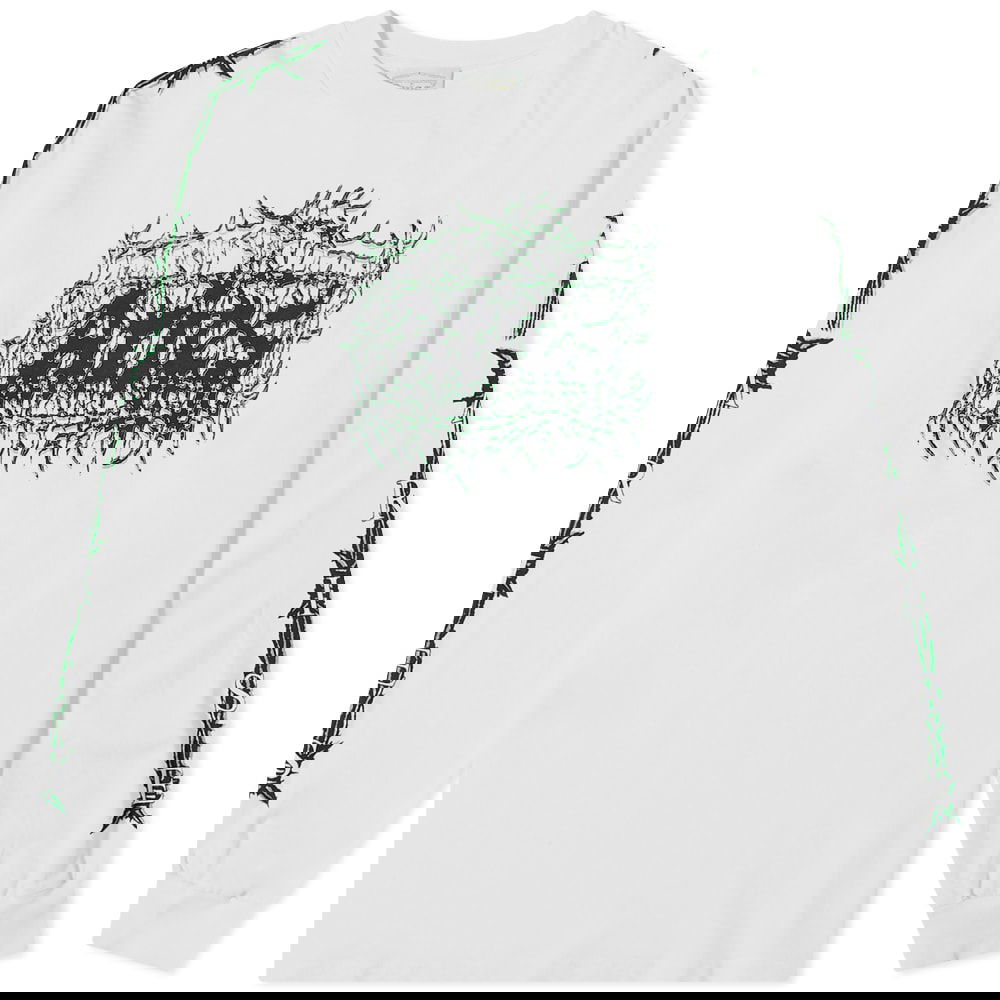 T-shirt Aries Aries Men's Metal Long Sleeve T-Shirt Hvid | FTAR60030-WHT, 0